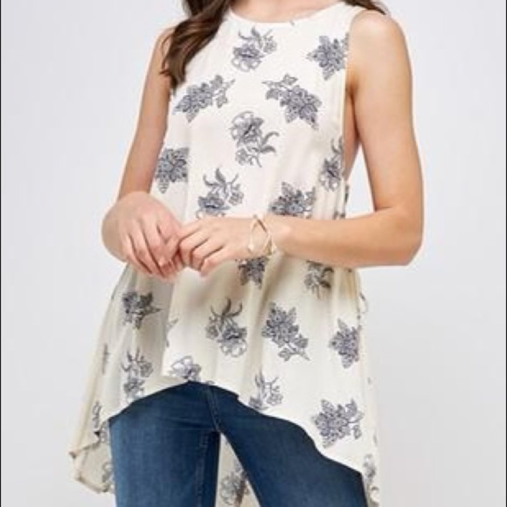 Floral Hi lo Tank